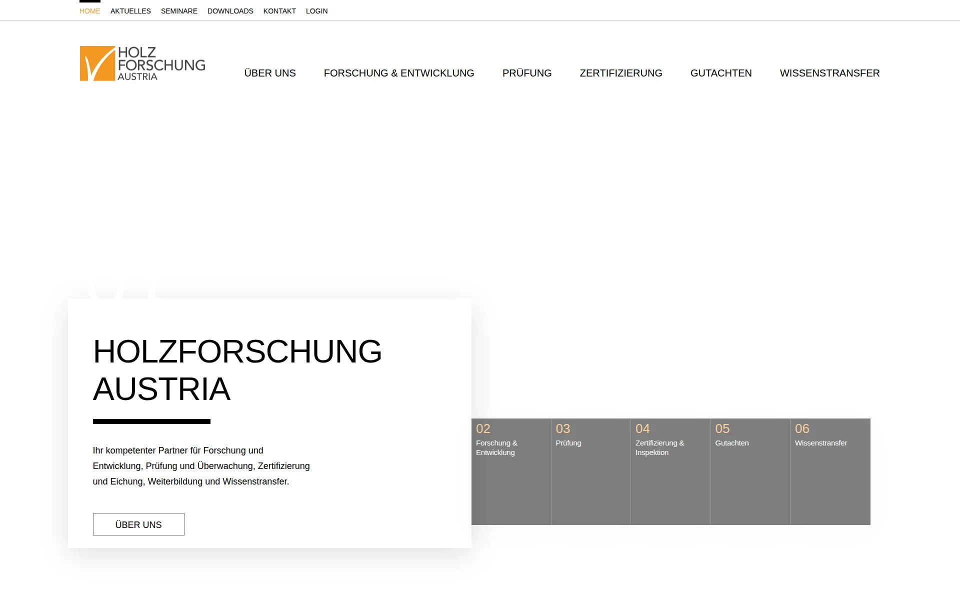 holzforschung.at 主页截图