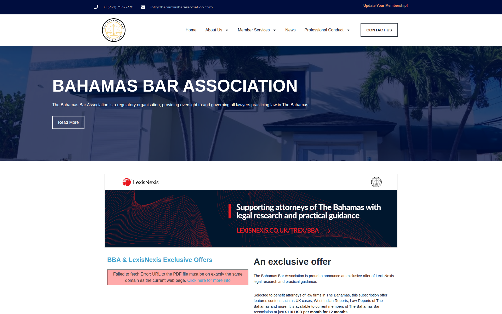 bahamasbarassociation.com 主页截图