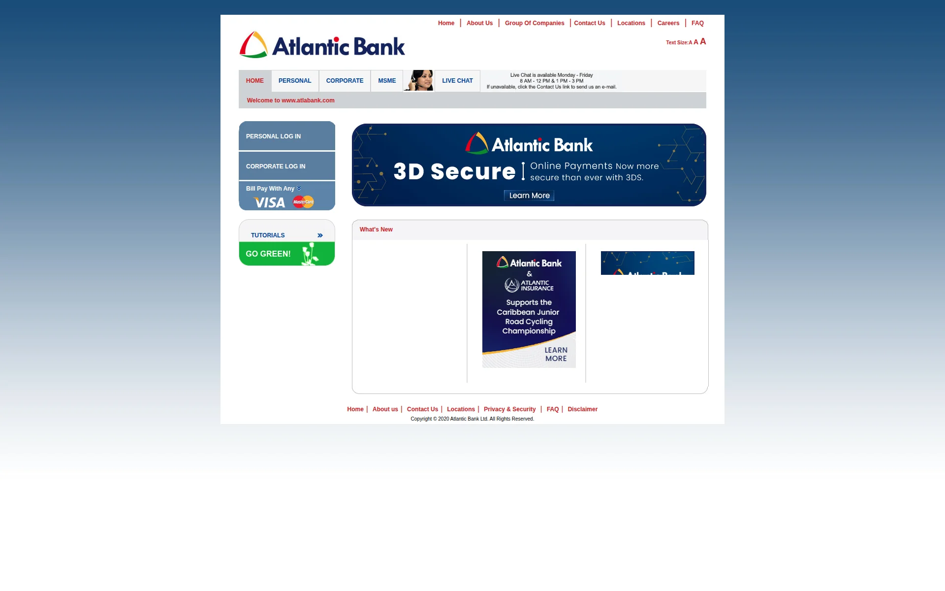 atlabank.com 首页