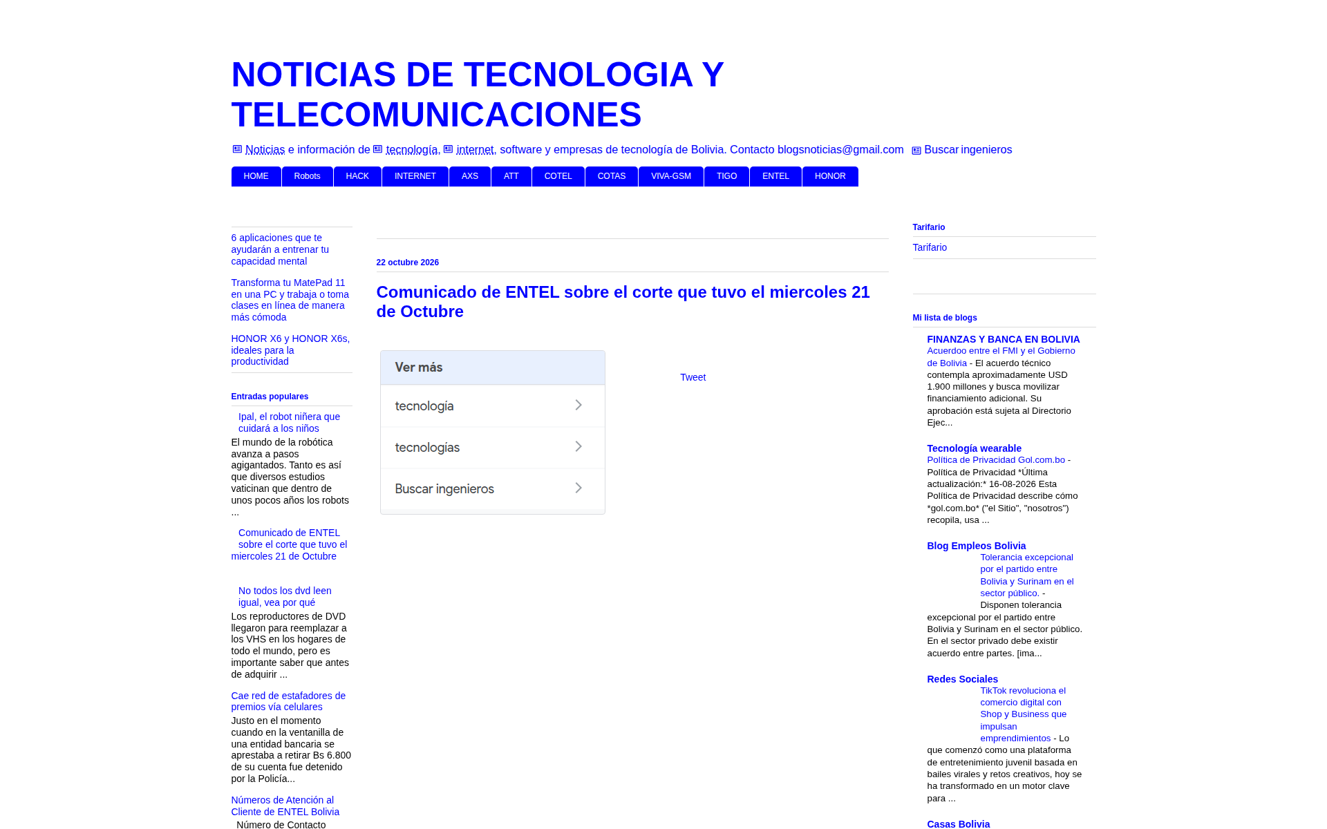 telecombol.com 主页截图