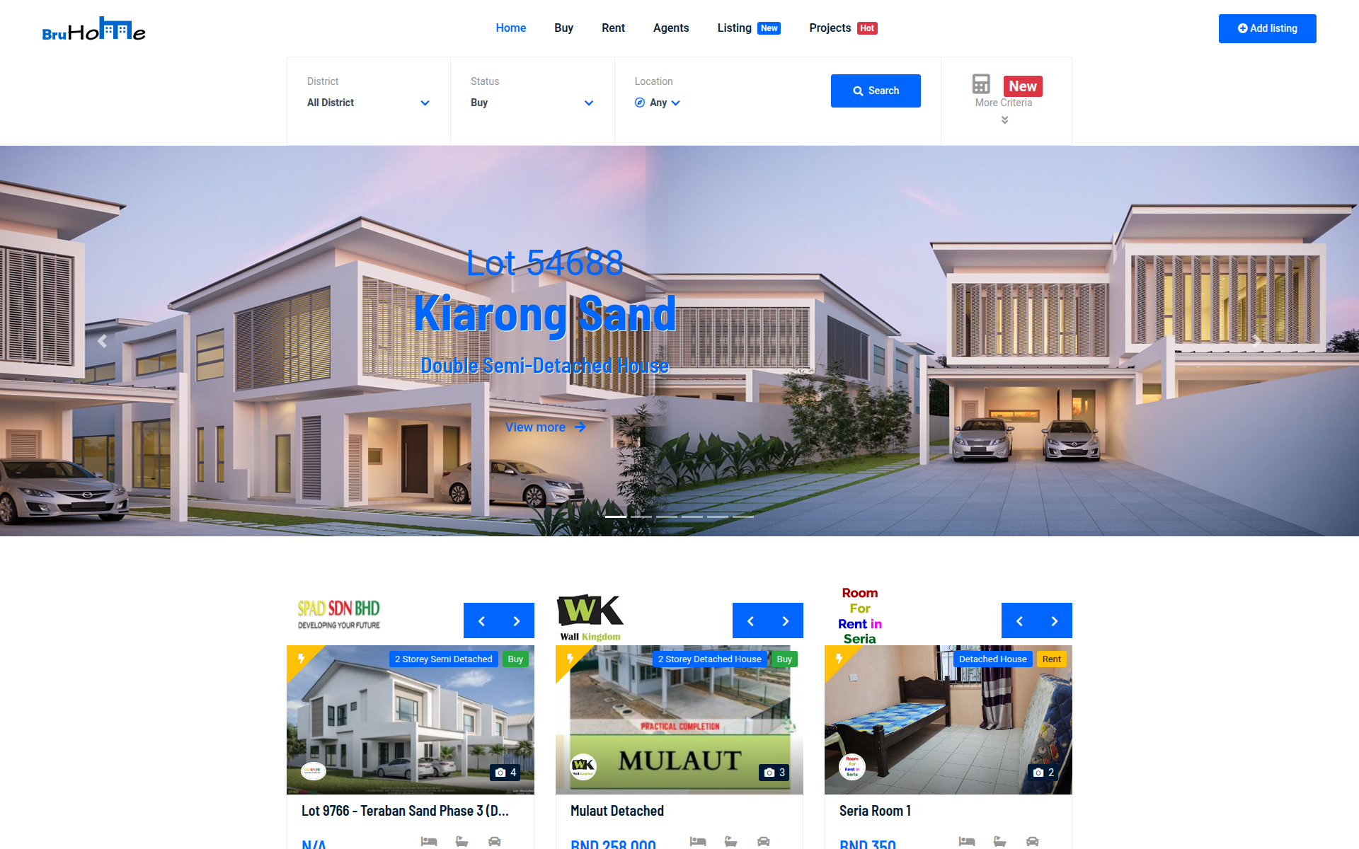 bruhome.com 主页截图