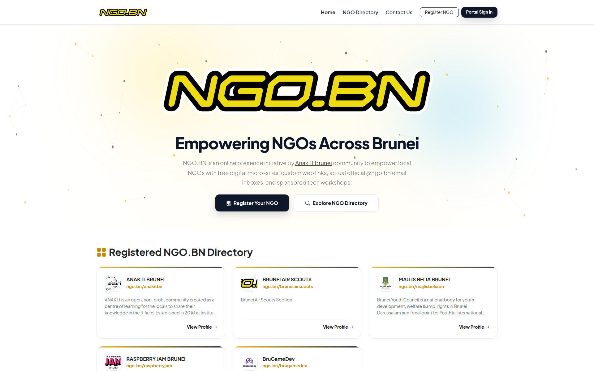 ngo.bn 主页截图