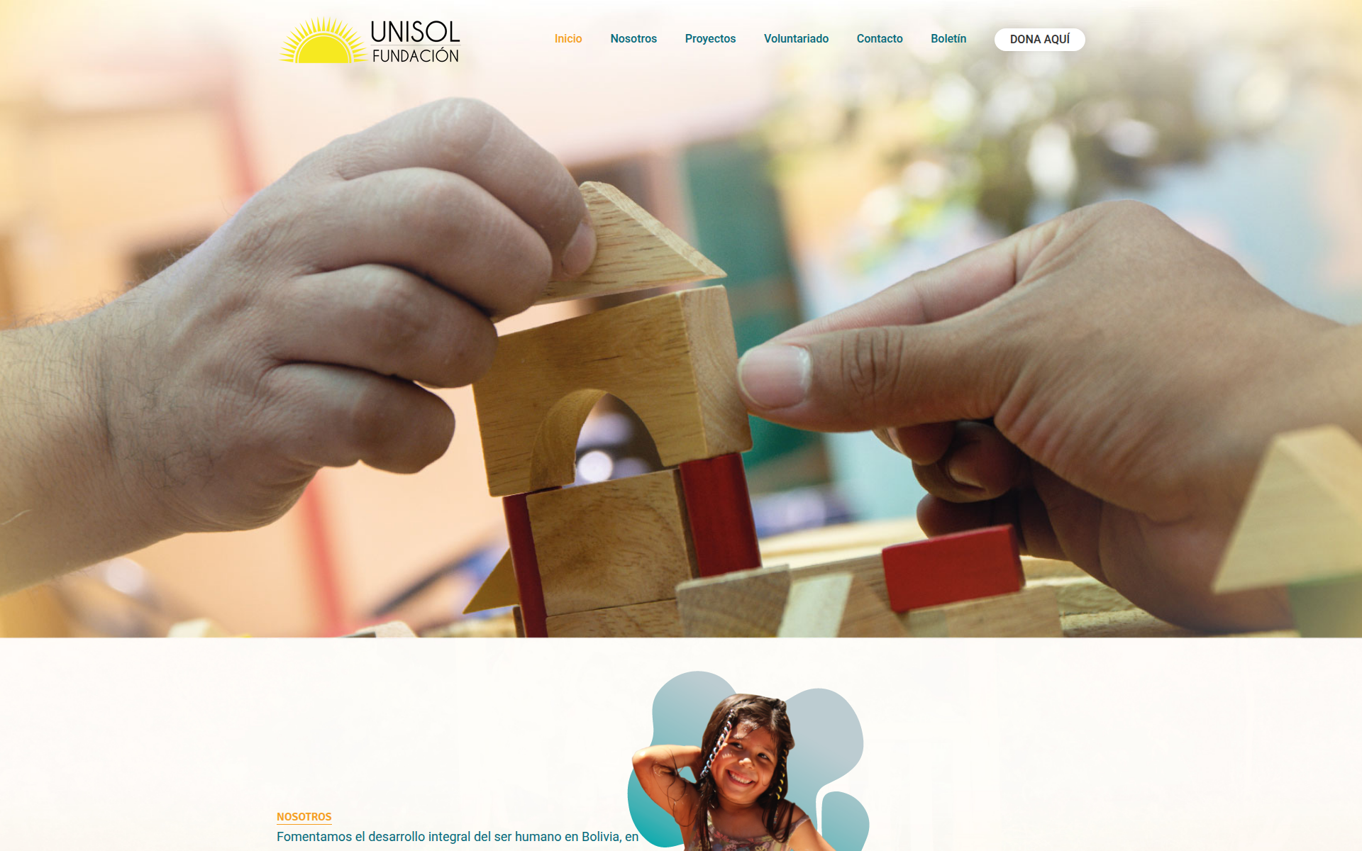 fundacionunisol.org 主页截图