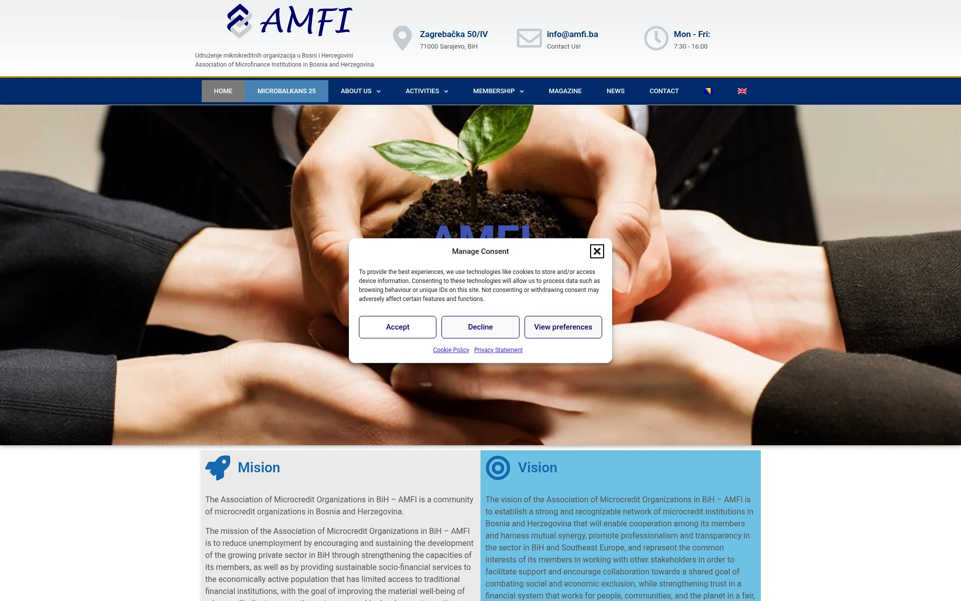 amfi.ba 主页截图