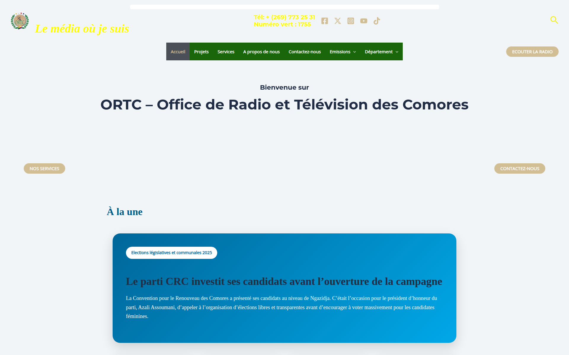 ortc.km 主页截图